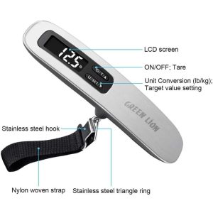 ترازوی دیجیتالی چمدان گرین لاین 2 ترازوی دیجیتالی چمدان گرین لاین مدل Luggage Scale سیلور