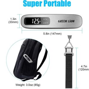 ترازوی دیجیتالی چمدان گرین لاین 1 ترازوی دیجیتالی چمدان گرین لاین مدل Luggage Scale سیلور